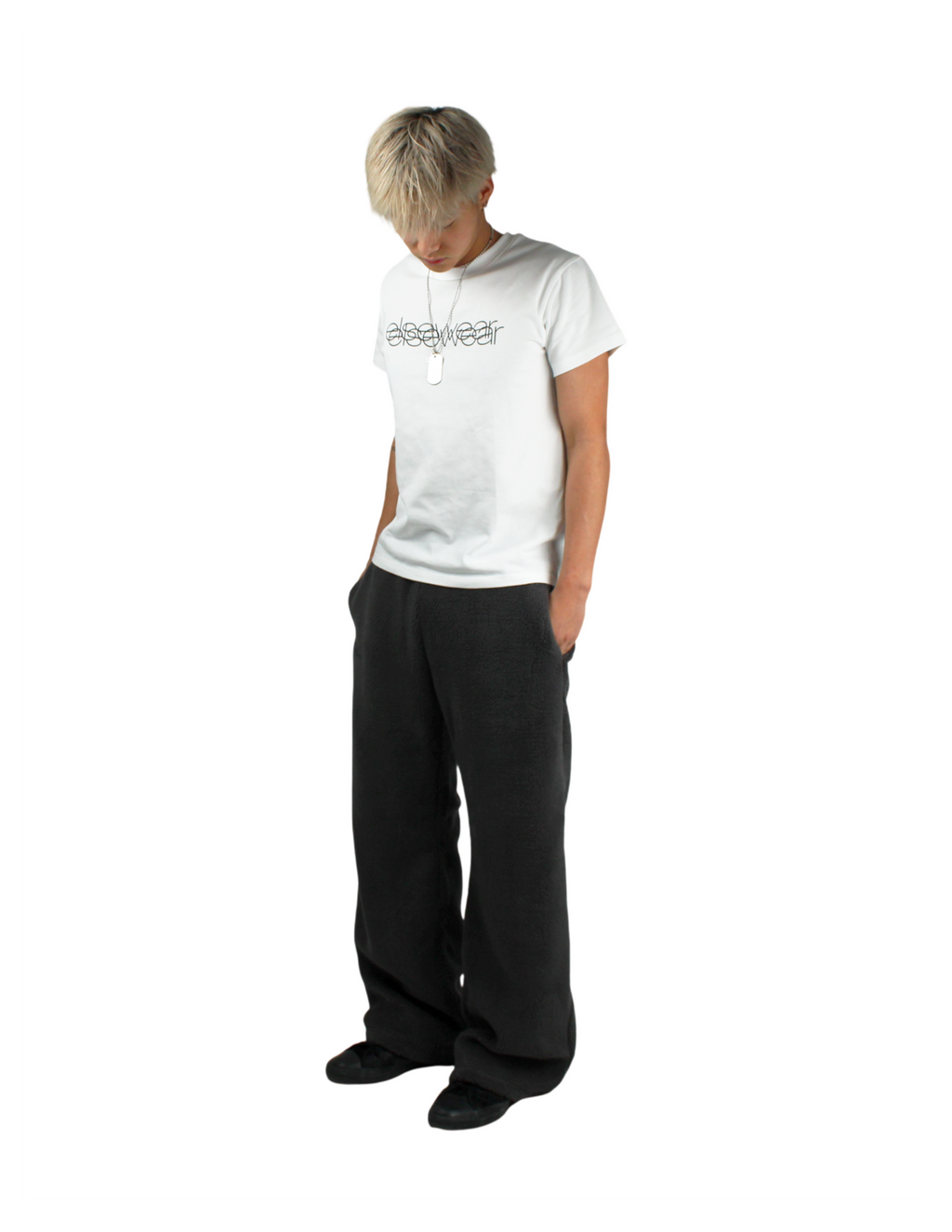 White Logo Tee